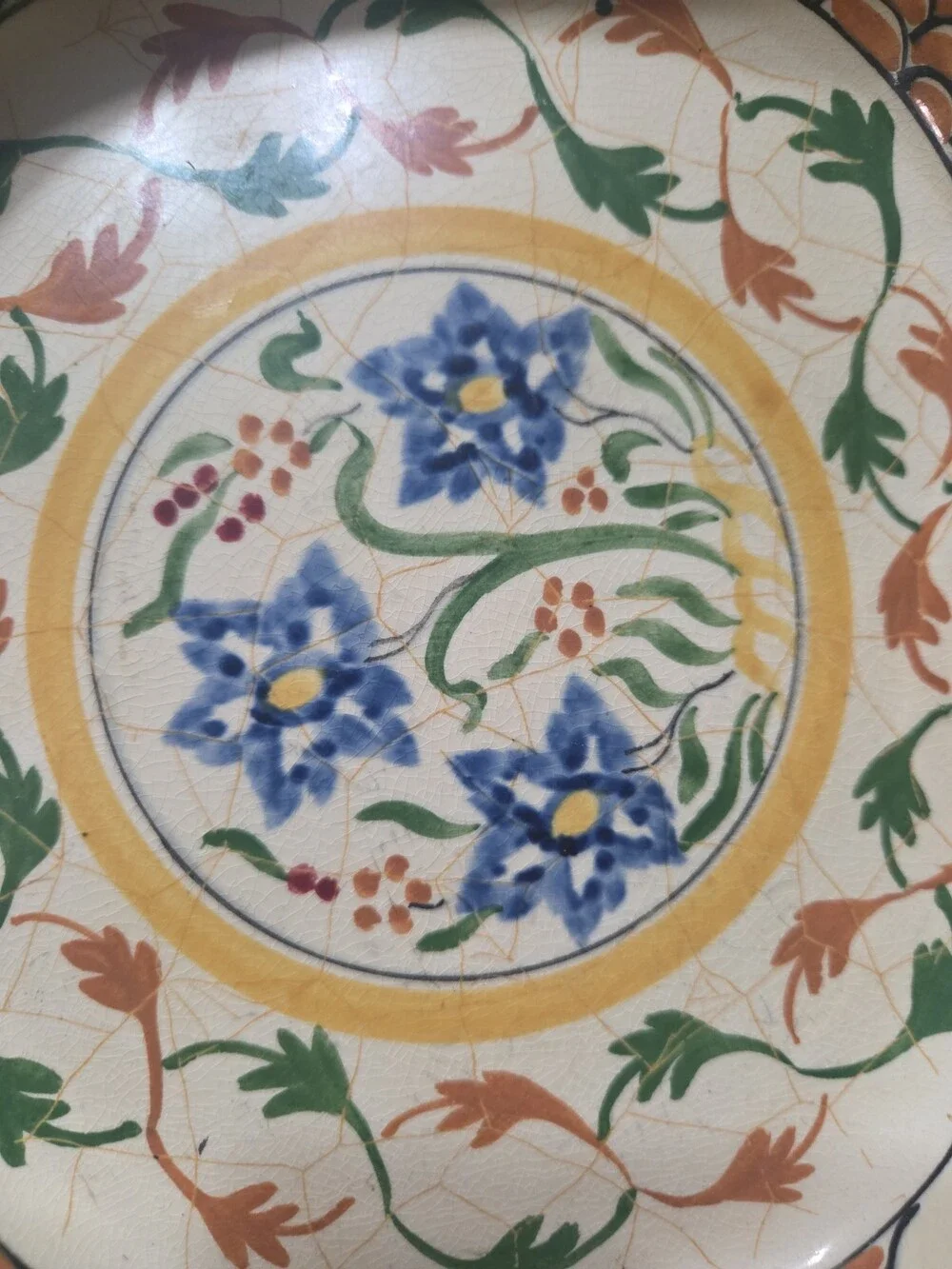 Adams Titian Ware Hand Painted Floral Oval Bowl - Used
